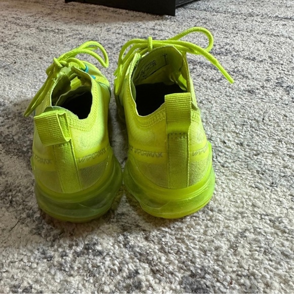 Nike Women’s VaporMax Plus Shoes - Neon Green and Blue - Picture 3 of 6